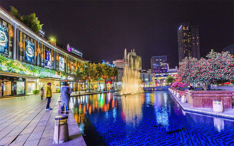 商业街夜景景观图片 商业街夜景景观图片