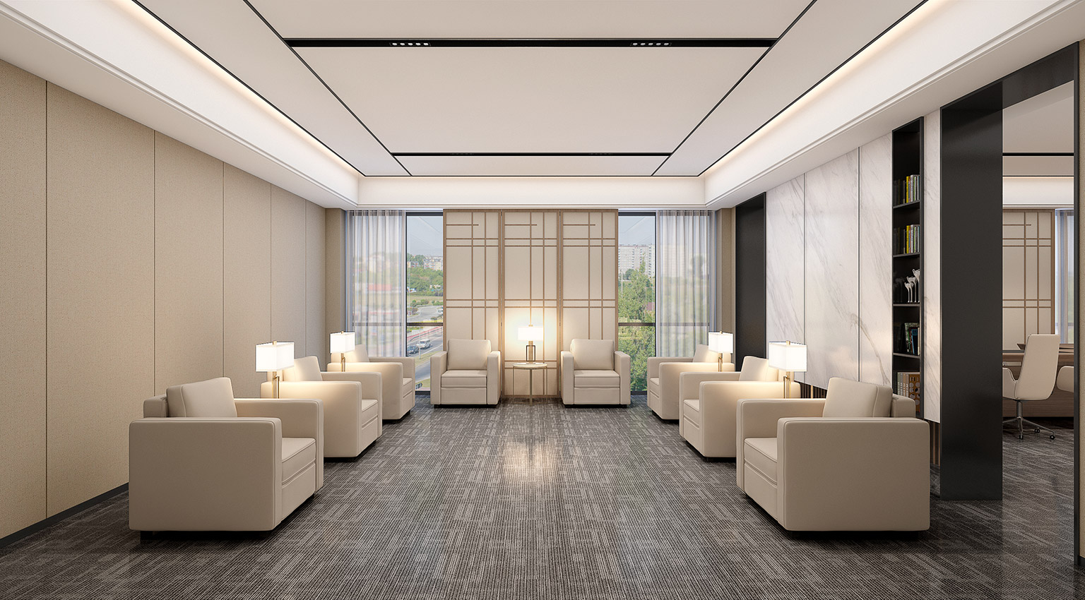 电子厂办公楼装修设计案例5