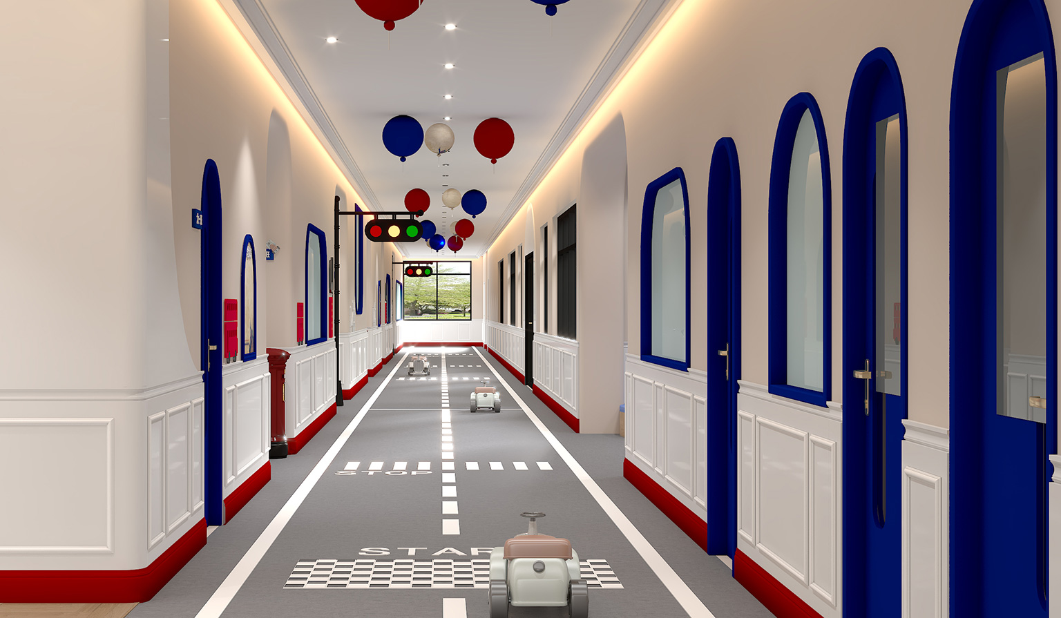 幼儿园室内装修设计案例_走廊