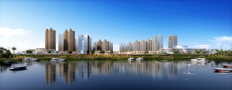 江景透视图 江景透视图